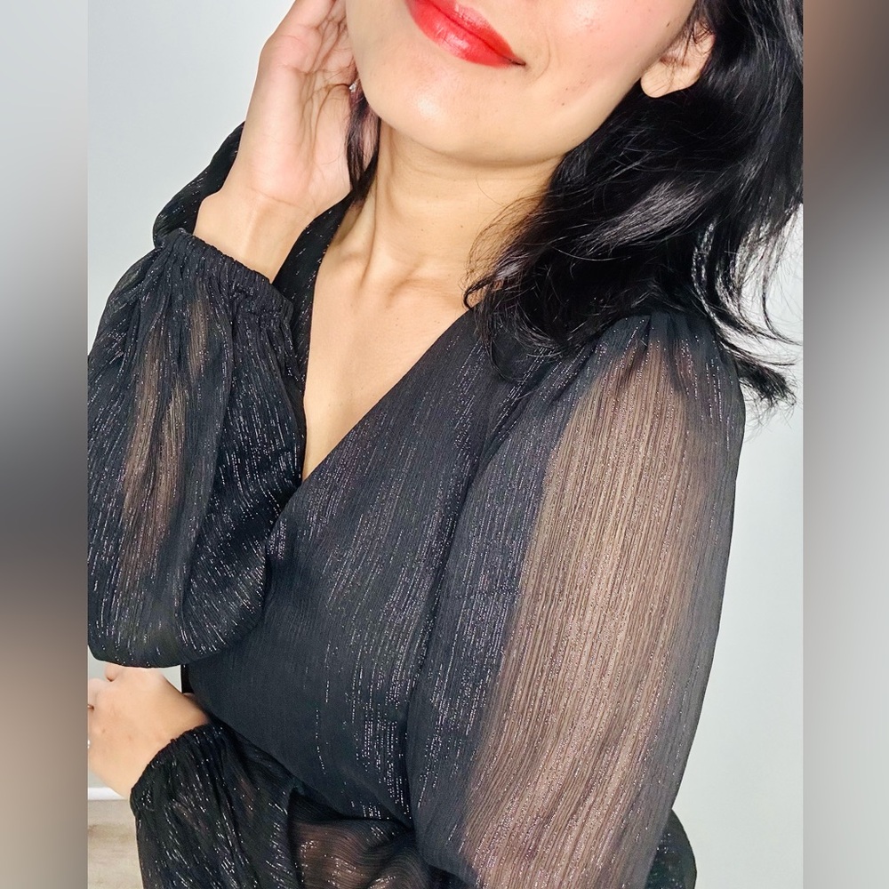 Banana Republic Factory Size S Black Blouse